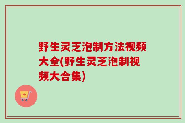 野生灵芝泡制方法视频大全(野生灵芝泡制视频大合集)