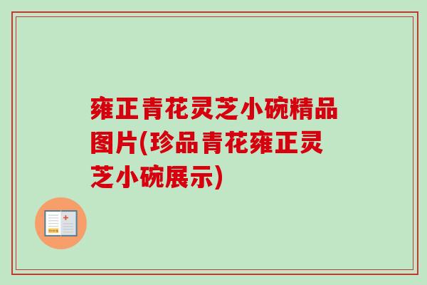 雍正青花灵芝小碗精品图片(珍品青花雍正灵芝小碗展示)