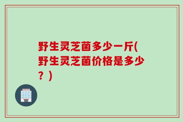 野生灵芝菌多少一斤(野生灵芝菌价格是多少?) 野生灵芝菌多少一斤(野生灵芝菌价格是多少?)
