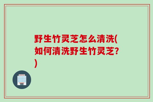 野生竹灵芝怎么清洗(如何清洗野生竹灵芝？)