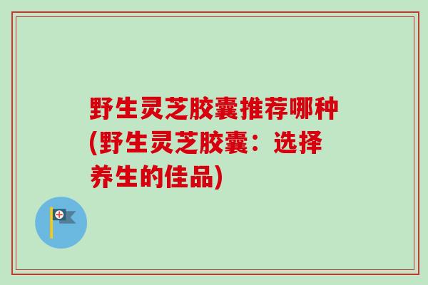 野生灵芝胶囊推荐哪种(野生灵芝胶囊：选择养生的佳品)