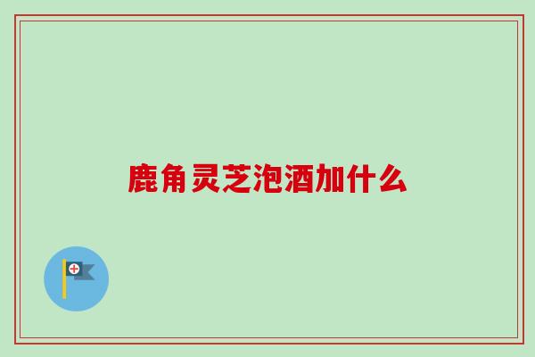 鹿角灵芝泡酒加什么