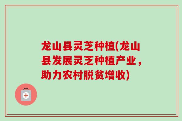 龙山县灵芝种植(龙山县发展灵芝种植产业,助力农村脱贫增收) 龙山县灵芝种植(龙山县发展灵芝种植产业,助力农村脱贫增收)