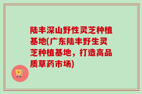 陆丰深山野性灵芝种植基地(广东陆丰野生灵芝种植基地，打造高品质草药市场)
