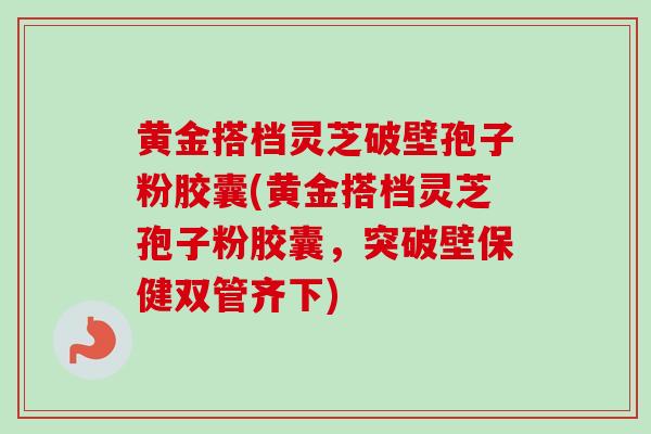 黄金搭档灵芝破壁孢子粉胶囊(黄金搭档灵芝孢子粉胶囊，突破壁保健双管齐下)