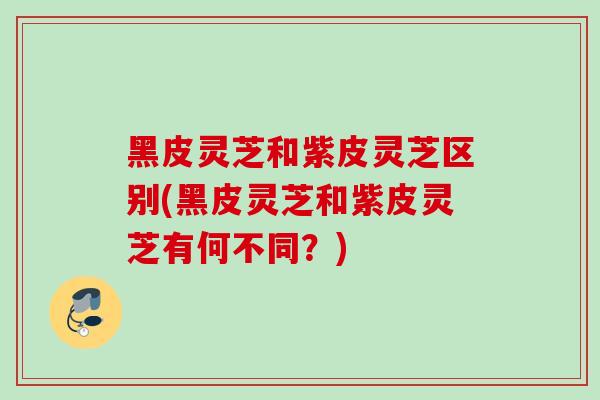 黑皮灵芝和紫皮灵芝区别(黑皮灵芝和紫皮灵芝有何不同?) 黑皮灵芝和紫皮灵芝区别(黑皮灵芝和紫皮灵芝有何不同?)