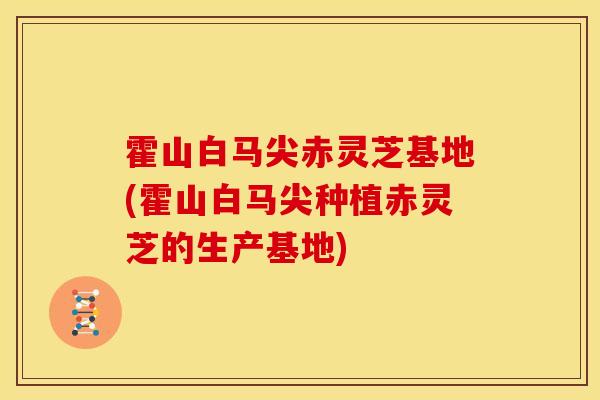 霍山白马尖赤灵芝基地(霍山白马尖种植赤灵芝的生产基地) 霍山白马尖赤灵芝基地(霍山白马尖种植赤灵芝的生产基地)
