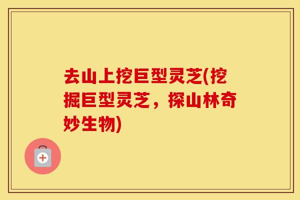 去山上挖巨型灵芝(挖掘巨型灵芝，探山林奇妙生物)