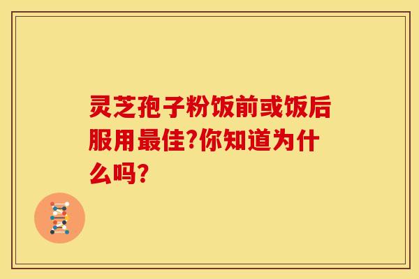 灵芝孢子粉饭前或饭后服用最佳?你知道为什么吗？