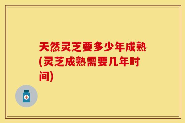 天然灵芝要多少年成熟(灵芝成熟需要几年时间)