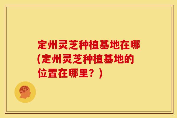 定州灵芝种植基地在哪(定州灵芝种植基地的位置在哪里？)