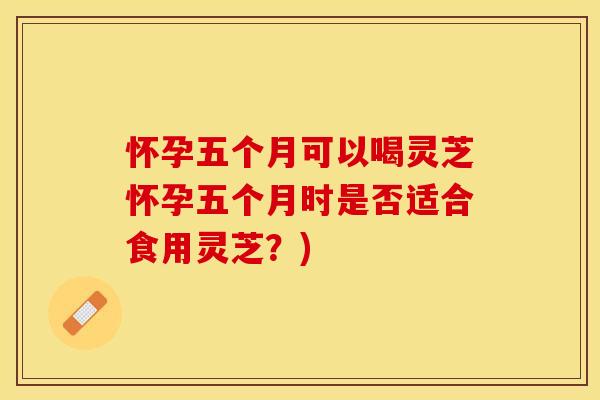怀孕五个月可以喝灵芝怀孕五个月时是否适合食用灵芝？)