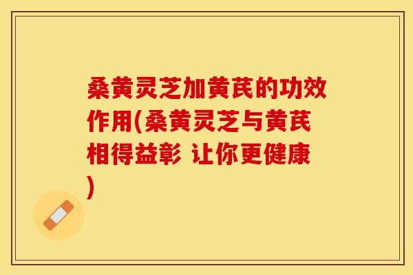 桑黄灵芝加黄芪的功效作用(桑黄灵芝与黄芪相得益彰 让你更健康)