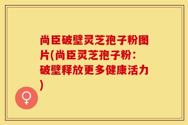 尚臣破壁灵芝孢子粉图片(尚臣灵芝孢子粉：破壁释放更多健康活力)