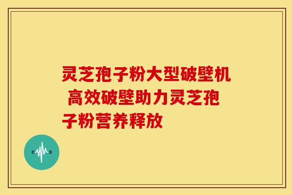 灵芝孢子粉大型破壁机 高效破壁助力灵芝孢子粉营养释放 灵芝孢子粉大型破壁机 高效破壁助力灵芝孢子粉营养释放