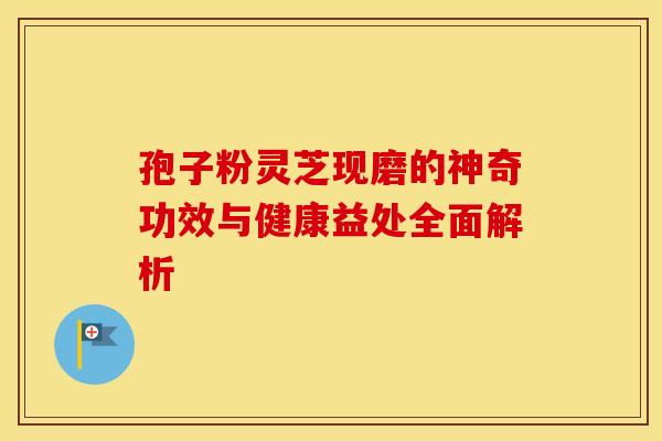孢子粉灵芝现磨的神奇功效与健康益处全面解析