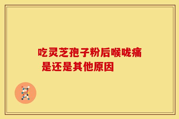 吃灵芝孢子粉后喉咙痛 是还是其他原因