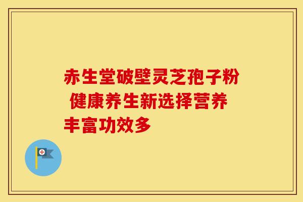 赤生堂破壁灵芝孢子粉 健康养生新选择营养丰富功效多