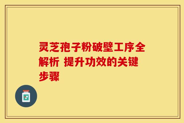 灵芝孢子粉破壁工序全解析 提升功效的关键步骤