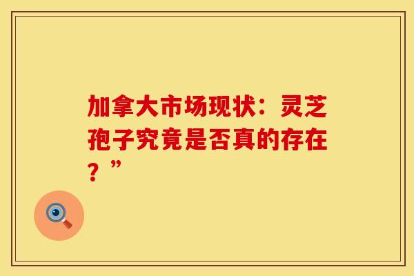 加拿大市场现状：灵芝孢子究竟是否真的存在？”