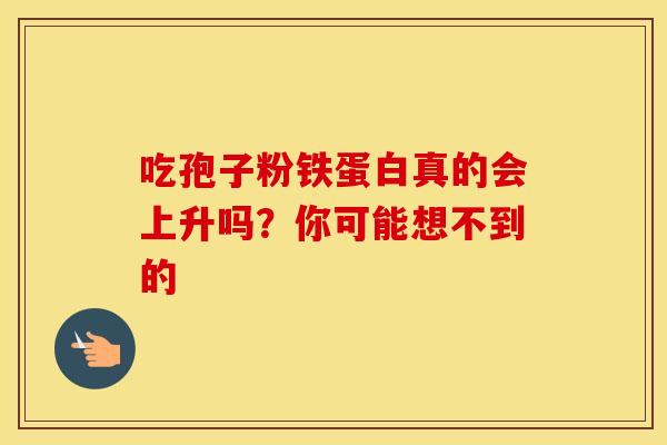 吃孢子粉铁蛋白真的会上升吗？你可能想不到的