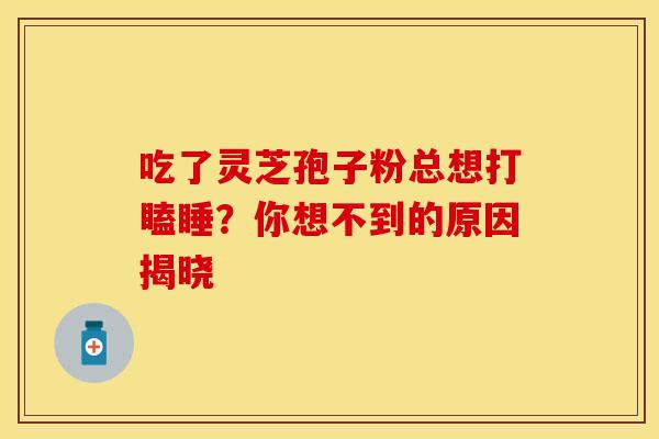 吃了灵芝孢子粉总想打瞌睡？你想不到的原因揭晓