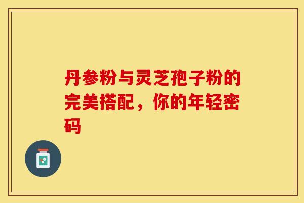 丹参粉与灵芝孢子粉的完美搭配，你的年轻密码
