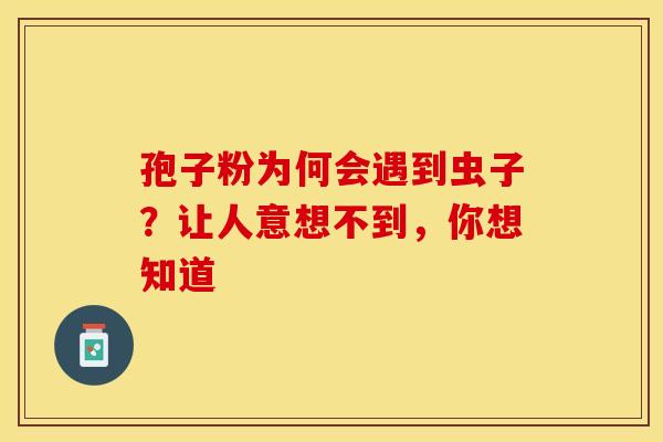 孢子粉为何会遇到虫子？让人意想不到，你想知道