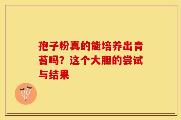 孢子粉真的能培养出青苔吗？这个大胆的尝试与结果